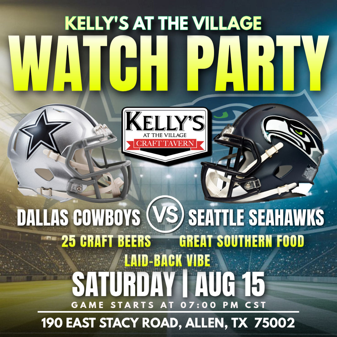 Dallas Cowboys 1st game at Kelly's At The Village in Allen, Texas.